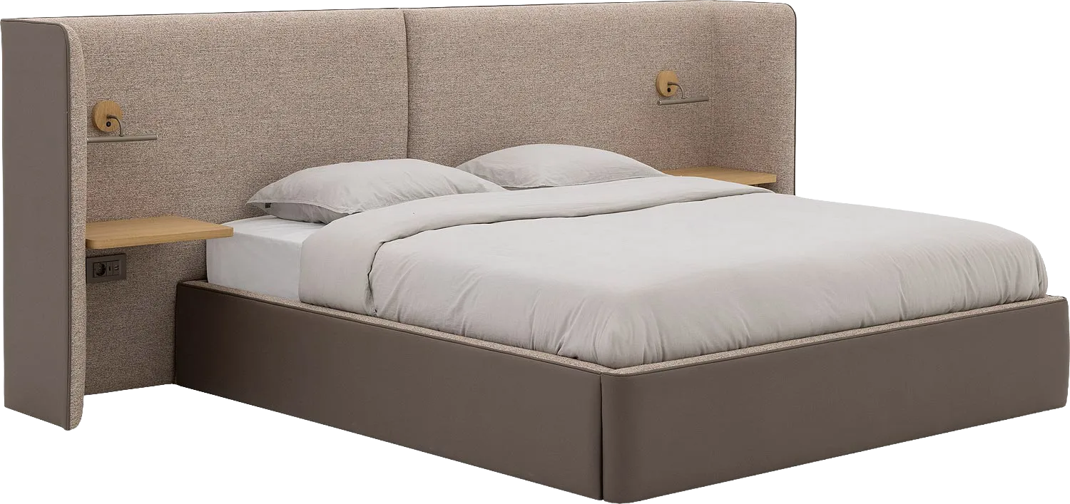 Goossens Burano Storage Bedframe Kunstleer - 8252935-goossens-burano-storage-bedframe-kunstleer-01