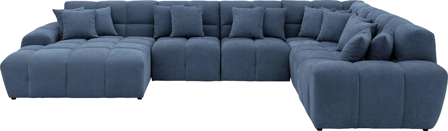 Goossens Excellent Kubus Bank Stof Blauw - 8252850-goossens-excellent-kubus-bank-stof-blauw-01