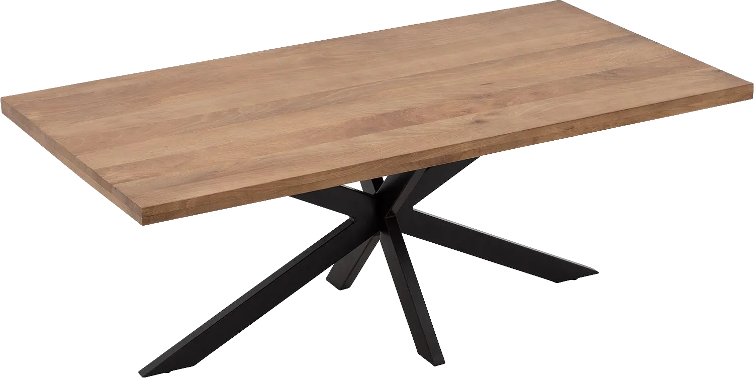 Goossens Basic Lecce Eettafel Mango Bruin - 8243802-goossens-basic-lecce-eettafel-mango-bruin-02