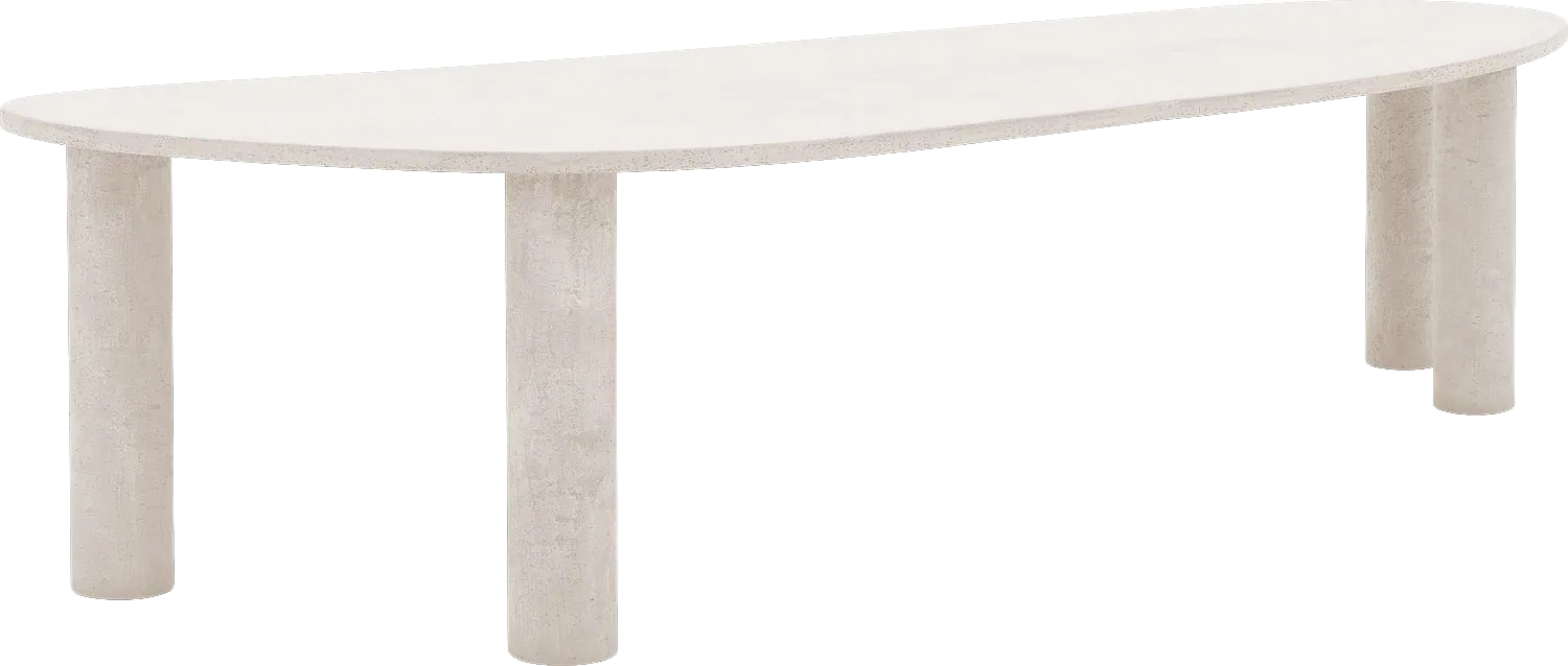 Goossens Stone Eettafel Beton Wit - 8231896-goossens-stone-eettafel-beton-wit-01