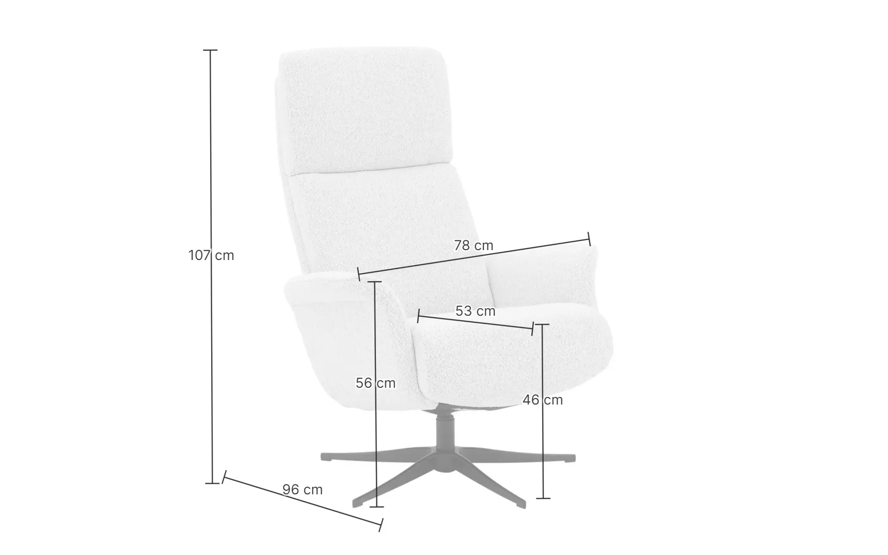 Relaxstoel Zenica met hocker