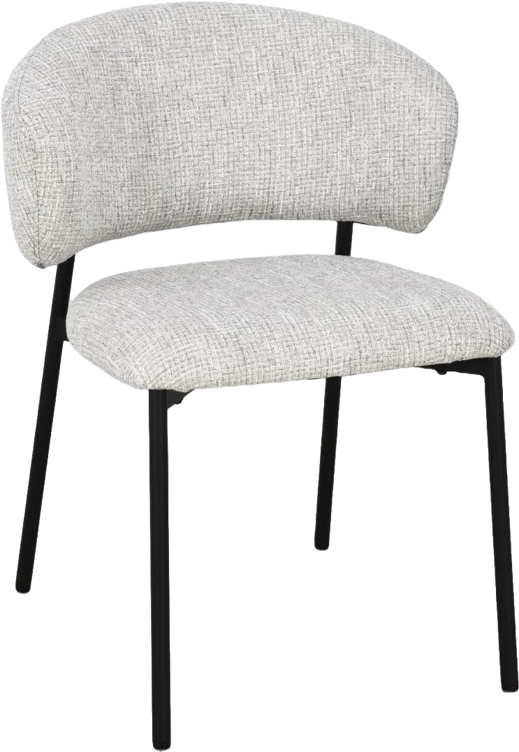 Goossens Basic Sanne Eetkamerstoel Stof Grijs - 8260015-goossens-basic-sanne-eetkamerstoel-stof-grijs-01