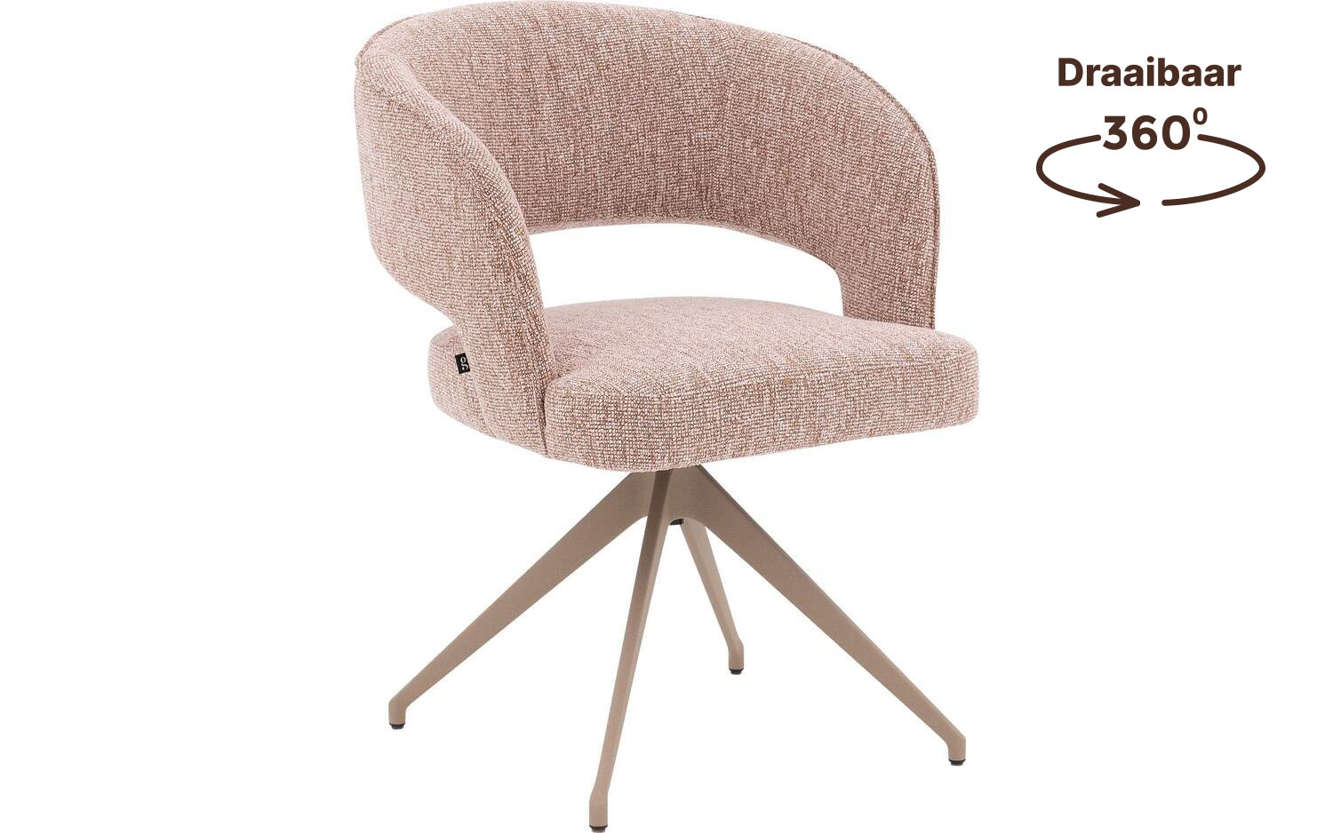 Goossens Excellent Ostuni Eetkamerstoel Stof Roze - 8243866-goossens-excellent-ostuni-eetkamerstoel-stof-roze-80