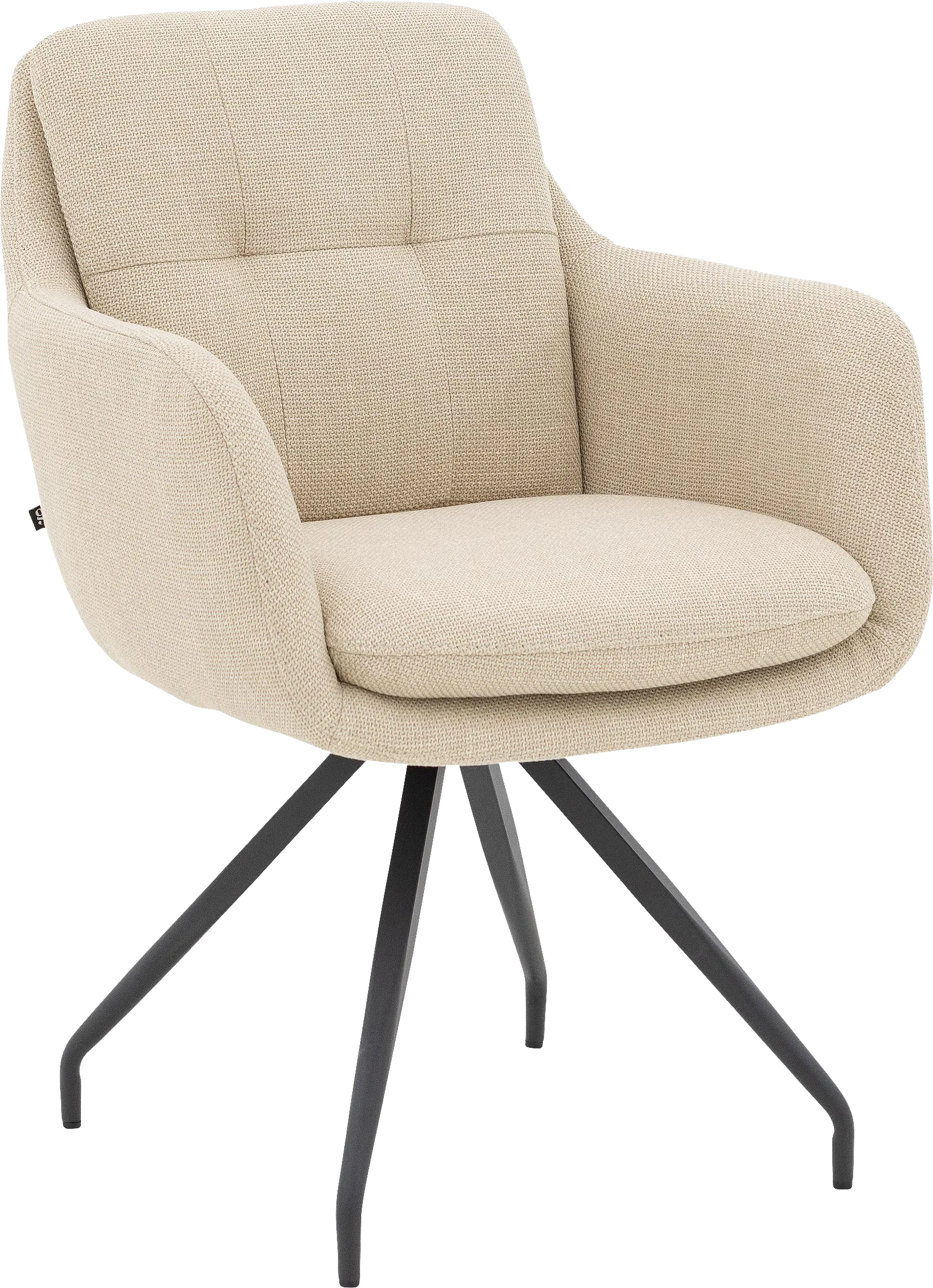 Goossens Mirthe Eetkamerstoel Stof Beige - 8252167-goossens-mirthe-eetkamerstoel-stof-beige-01