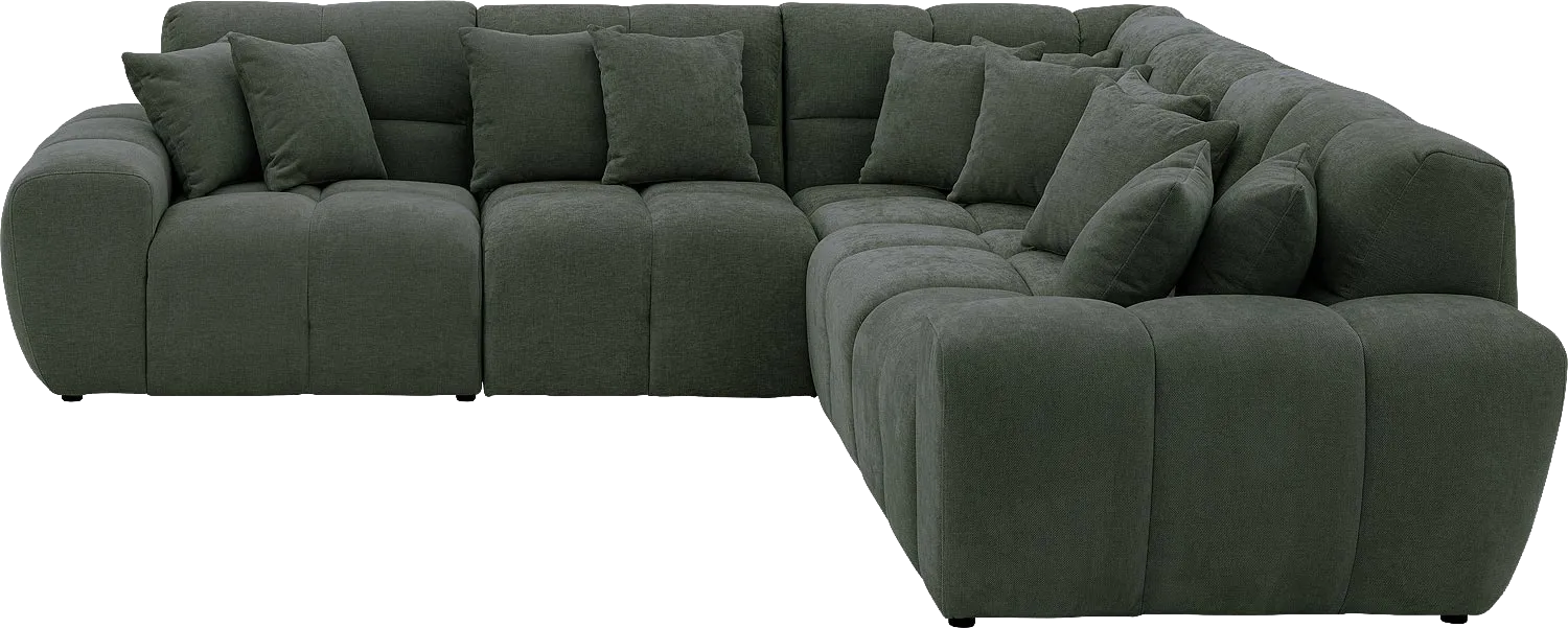 Goossens Excellent Kubus Bank Stof Groen - 8252768-goossens-excellent-kubus-bank-stof-groen-01
