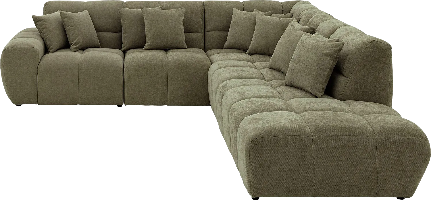 Goossens Excellent Kubus Bank Stof Groen - 8252755-goossens-excellent-kubus-bank-stof-groen-01