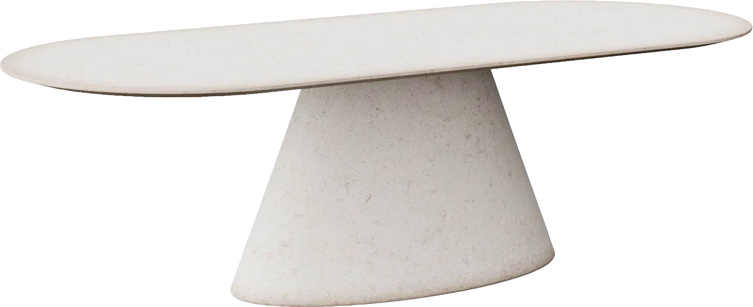 Goossens Stone Eettafel Beton Wit - 8252516-goossens-stone-eettafel-beton-wit-01