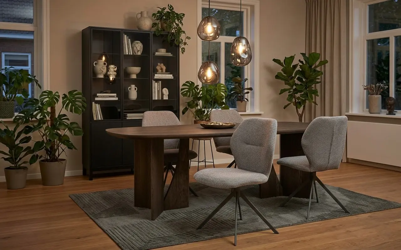 Goossens Slim Eettafel Eiken Bruin - 8252936-goossens-slim-eettafel-eiken-bruin-04