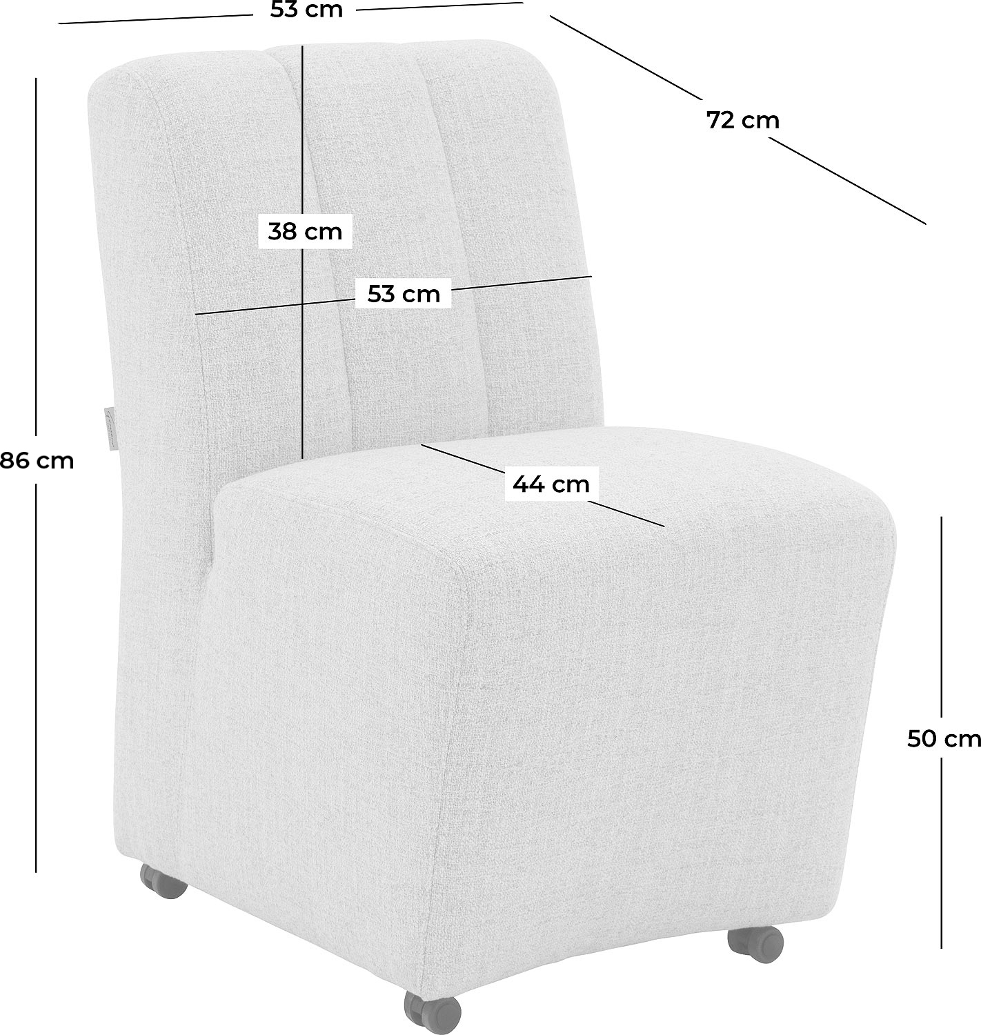 Goossens Lewise Eetkamerstoel Stof Wit - 8242936-goossens-lewise-eetkamerstoel-stof-wit-50