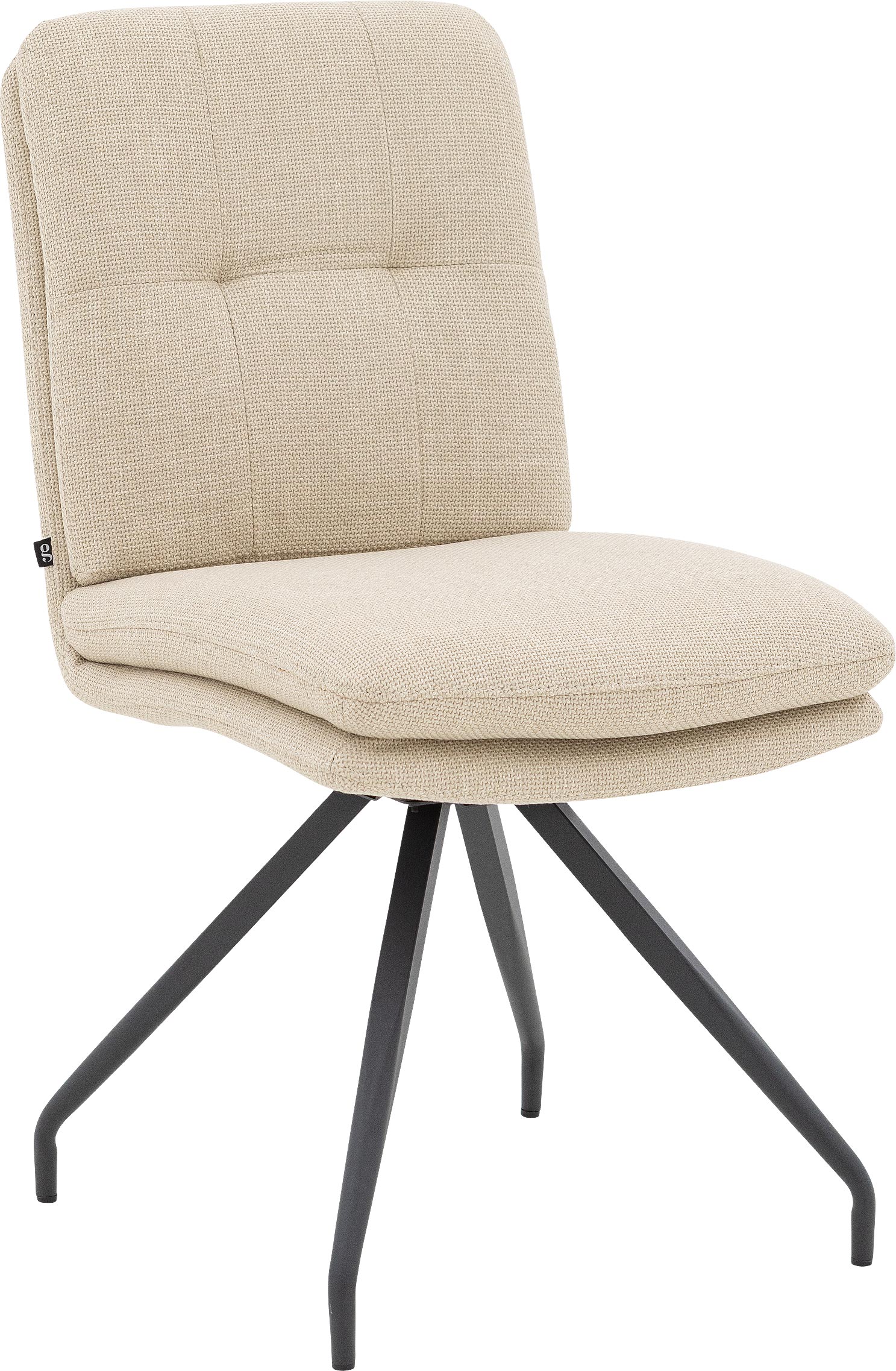 Goossens Mirthe Eetkamerstoel Stof Beige - 8252170-goossens-mirthe-eetkamerstoel-stof-beige-01