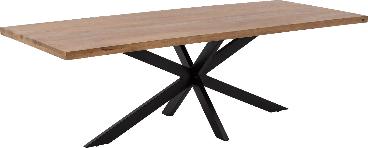 Goossens Basic Lecce Eettafel Mango Bruin - 8243810-goossens-basic-lecce-eettafel-mango-bruin-01