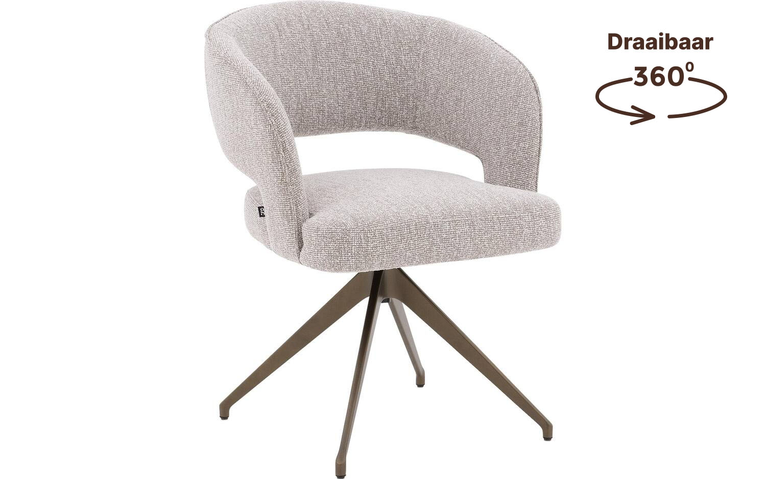 Goossens Excellent Ostuni Eetkamerstoel Stof Beige - 8243867-goossens-excellent-ostuni-eetkamerstoel-stof-beige-80