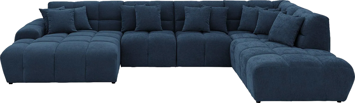 Goossens Excellent Kubus Bank Stof Blauw - 8252733-goossens-excellent-kubus-bank-stof-blauw-01