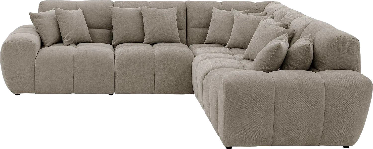 Goossens Excellent Kubus Bank Stof Bruin - 8252777-goossens-excellent-kubus-bank-stof-bruin-01