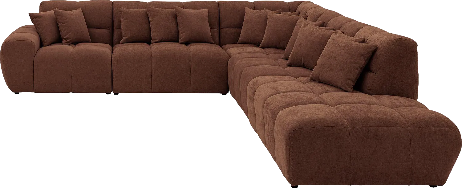 Goossens Excellent Kubus Bank Stof Bruin - 8252882-goossens-excellent-kubus-bank-stof-bruin-01