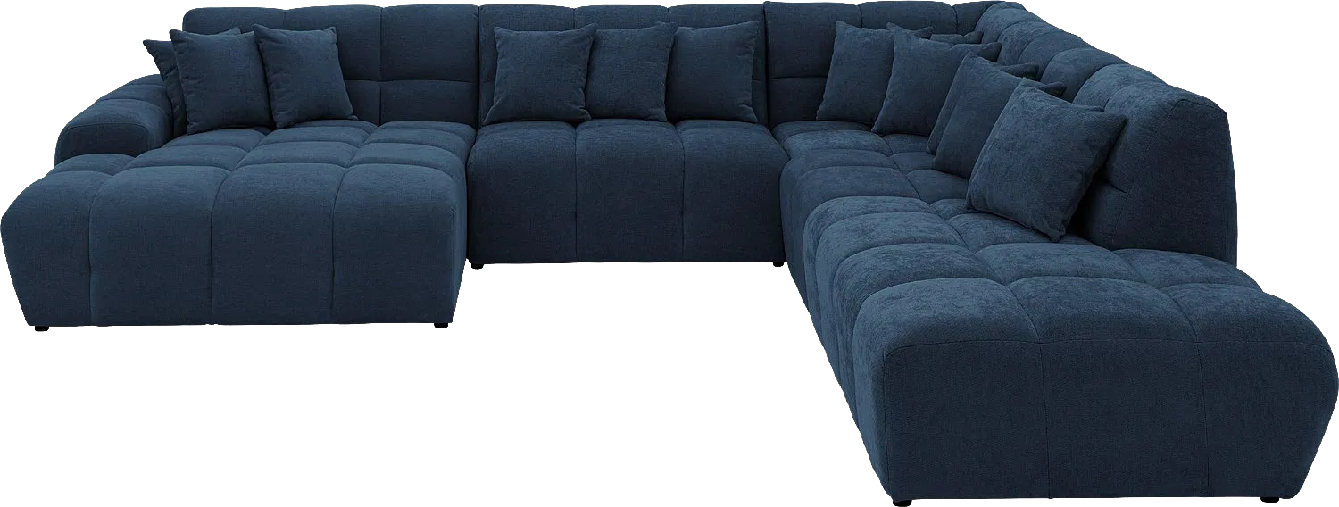 Goossens Excellent Kubus Bank Stof Blauw - 8252781-goossens-excellent-kubus-bank-stof-blauw-01