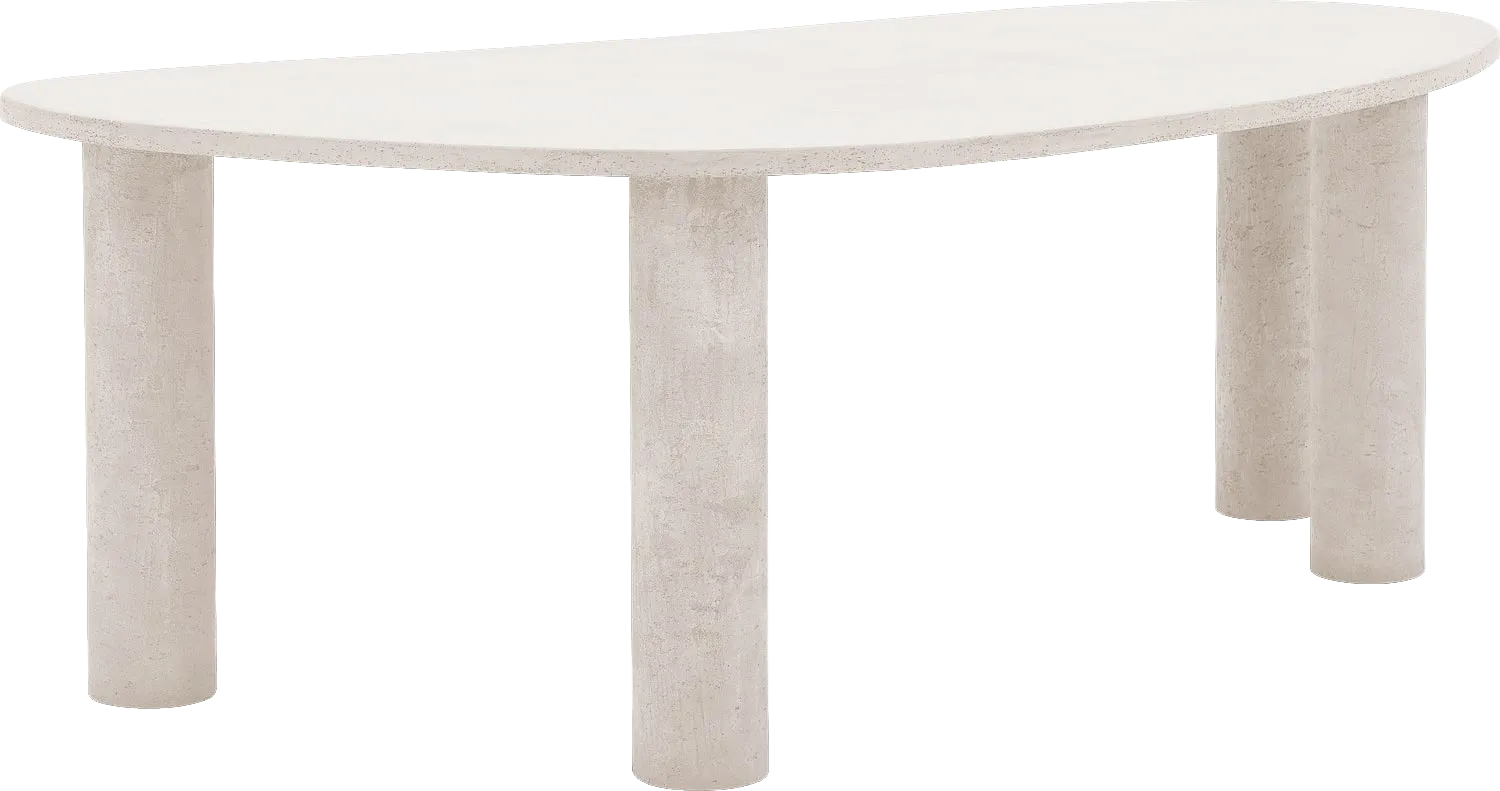 Goossens Stone Eettafel Beton Wit - 8231889-goossens-stone-eettafel-beton-wit-01