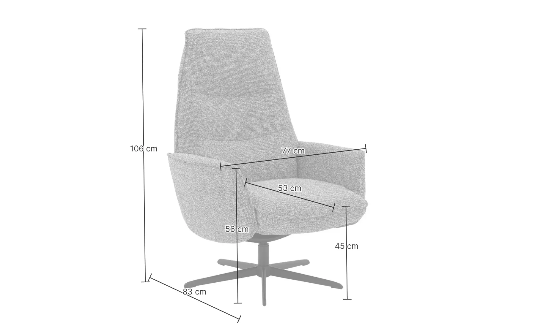 Relaxstoel Tusla met hocker