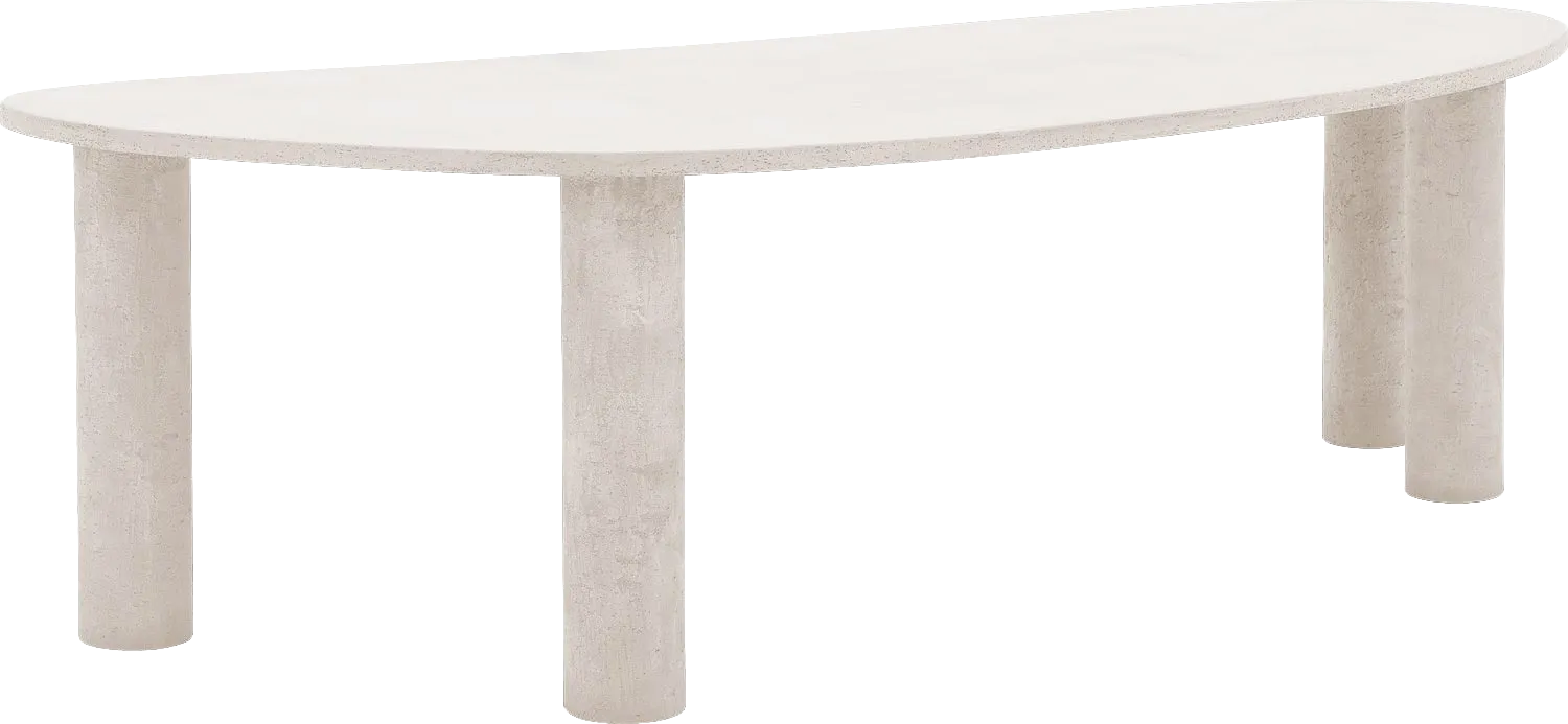 Goossens Stone Eettafel Beton Wit - 8231892-goossens-stone-eettafel-beton-wit-01