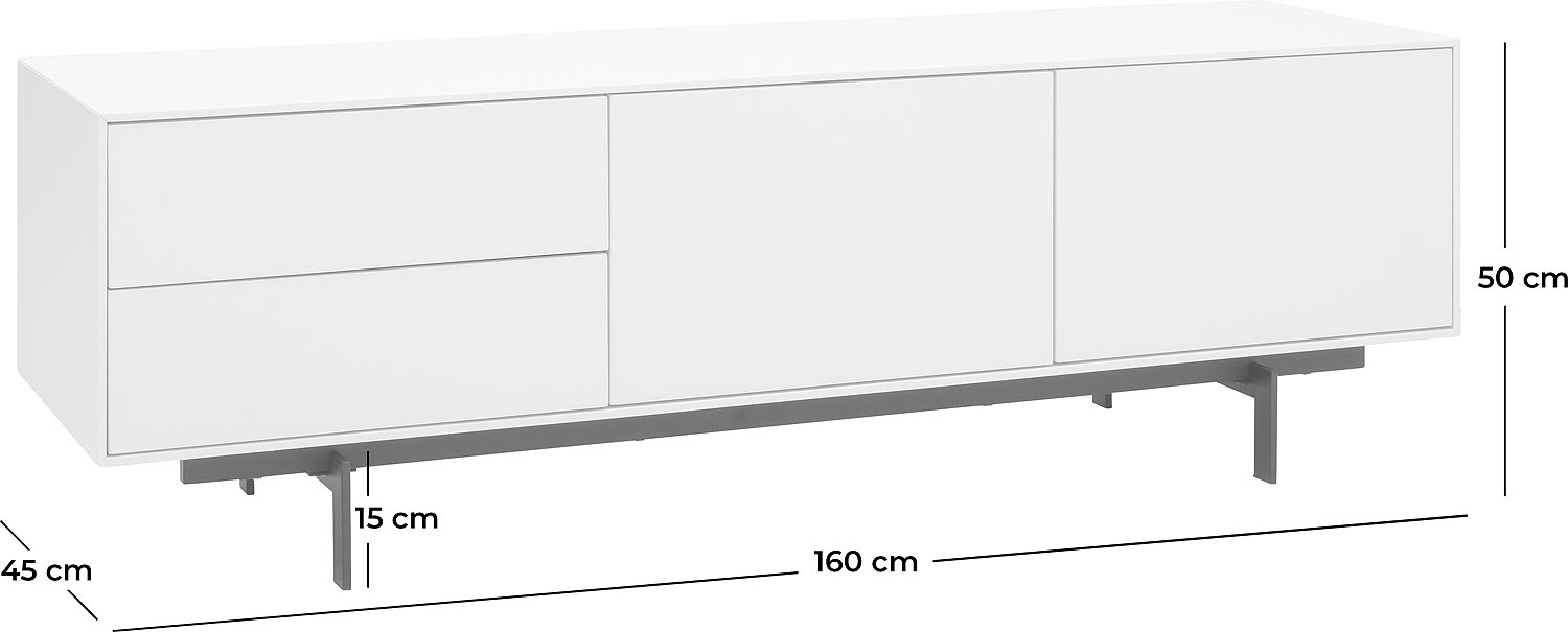 Goossens Basic Verona Tv Meubel Wit - 8160592-goossens-basic-verona-tv-meubel-wit-50