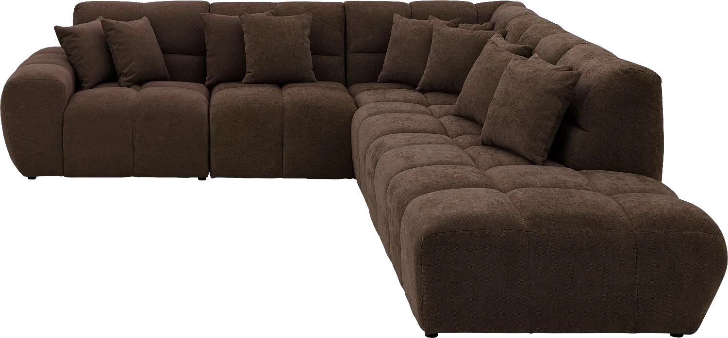 Goossens Excellent Kubus Bank Stof Bruin - 8252759-goossens-excellent-kubus-bank-stof-bruin-01