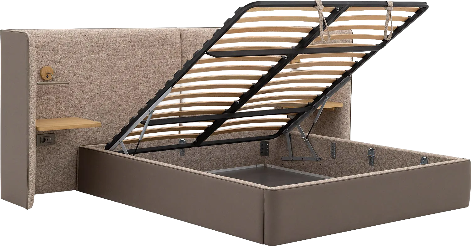 Goossens Burano Storage Bedframe Kunstleer - 8252935-goossens-burano-storage-bedframe-kunstleer-14