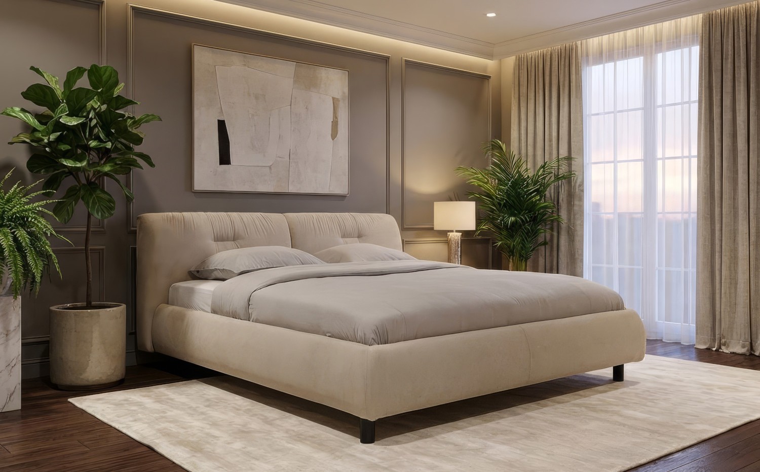 Goossens Taranto Bedframe Stof - 8252944-goossens-taranto-bedframe-stof-01