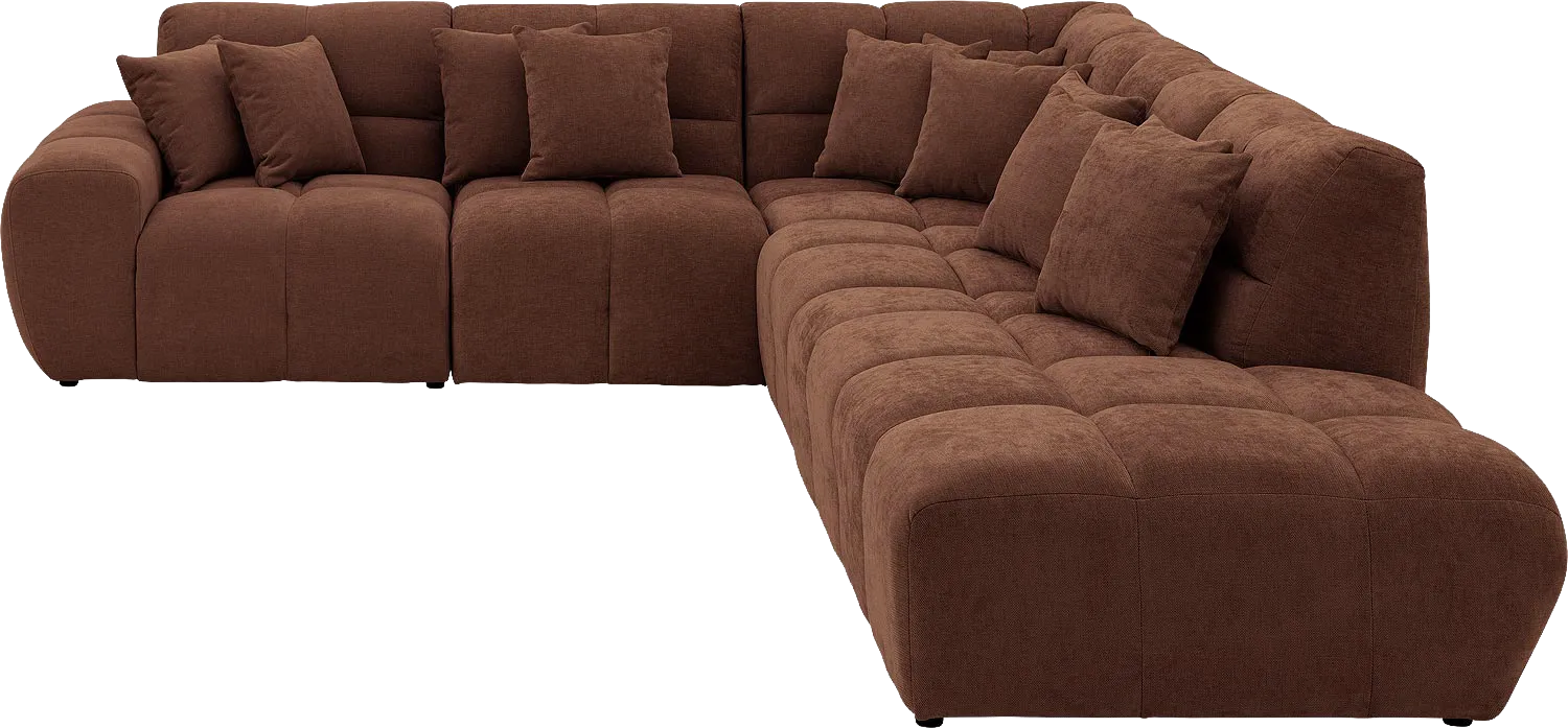 Goossens Excellent Kubus Bank Stof Bruin - 8252758-goossens-excellent-kubus-bank-stof-bruin-01