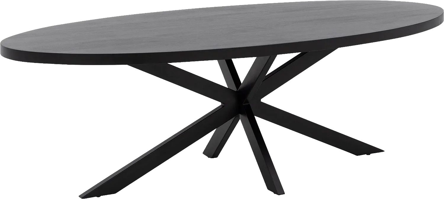 Goossens Basic Lecce Eettafel Mango Zwart - 8243815-goossens-basic-lecce-eettafel-mango-zwart-01