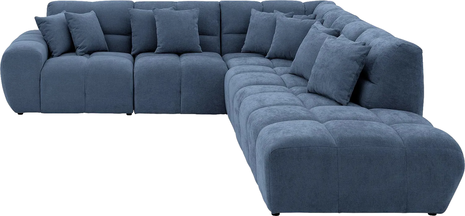 Goossens Excellent Kubus Bank Stof Blauw - 8252748-goossens-excellent-kubus-bank-stof-blauw-01