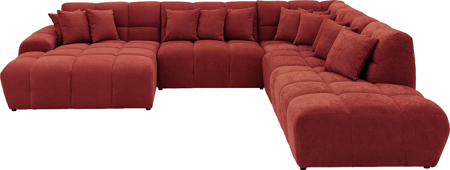 Goossens Excellent Kubus Bank Stof Rood - 8252779-goossens-excellent-kubus-bank-stof-rood-01