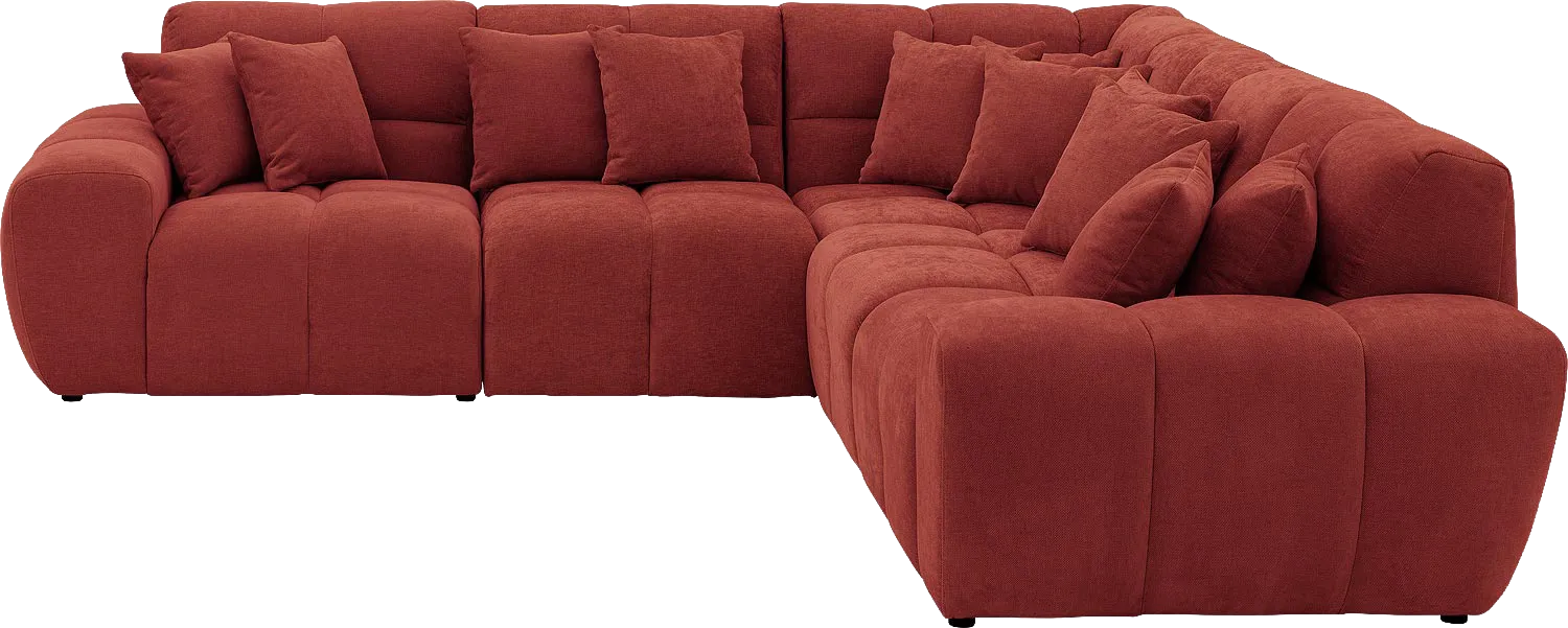 Goossens Excellent Kubus Bank Stof Rood - 8252763-goossens-excellent-kubus-bank-stof-rood-01