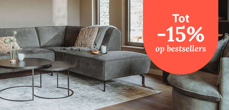 tot 15% korting op bestsellers