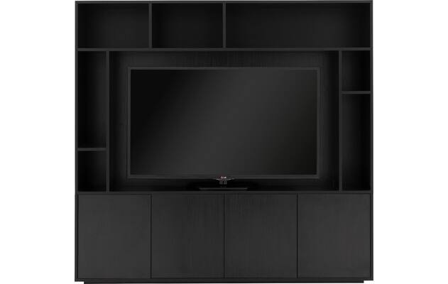 Goossens basic tv meubel madrid zwart melamine - 8231540-05